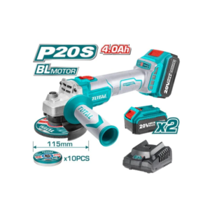 PULIDORA INALAMBRICA 20V INCLUYE 10 DISCOS PARA CORTE DE METAL 2 BATERIAS Y CARGADOR INDUSTRIAL TOTAL (UTAGLI2011582)