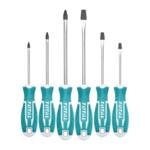 JUEGO DESTORNILLADORES X 6 PCS CROMO VANADIUM PUNTA IMANTADA TOTAL (THT250606)