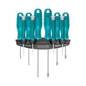 DESTORNILLADOR CROMO VANADIUM JUEGO X 10 PZS SUPER SELECT TOTAL (THTDC251001)