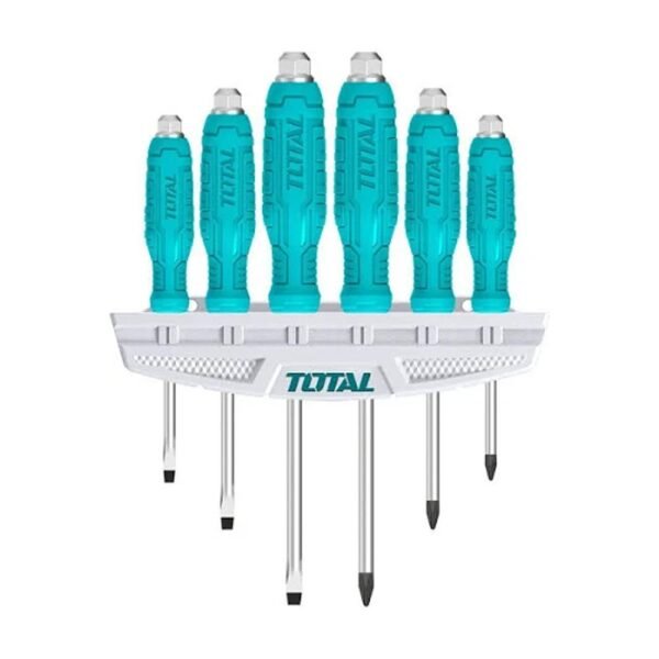 JUEGO DESTORNILLADORES X 6 PCS DE GOLPE CROMO VANADIUM TOTAL (THGSS35061)
