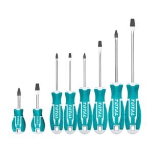 JUEGO DESTORNILLADORES X 8PCS CROMO VANADIUM PUNTA IMANTADA TOTAL (THT250608)