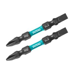 PUNTAS TALADRO INDUSTRIAL DOBLE PUNTA IMANTADA 65MM (+) (-) JUEGO X 2 PZS INDUSTRIAL SUPER TOTAL (TACIM72HL665)