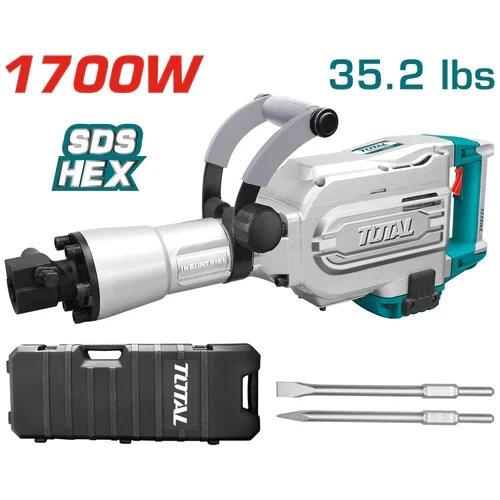 DEMOLEDOR SDS HEX 1700W 45 JOULES INDUSTRIAL CAJA PLASTICA 16KG TOTAL (UTH215456)