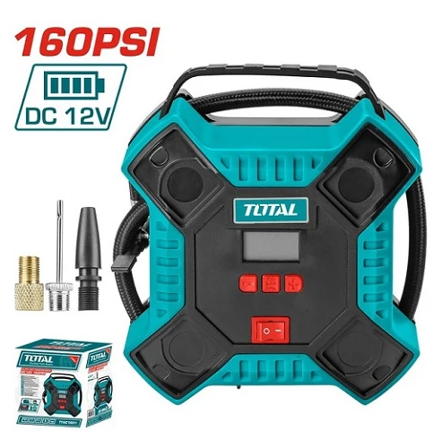 COMPRESOR MINI 12V 160PSI PARA CARRO TOTAL (TTAC1601)