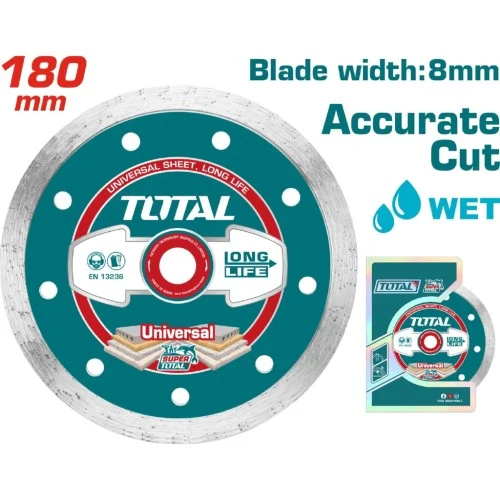 DISCO DE CORTE DIAMANTADO CONTINUO 7 180MM TOTAL (TAC2121803)