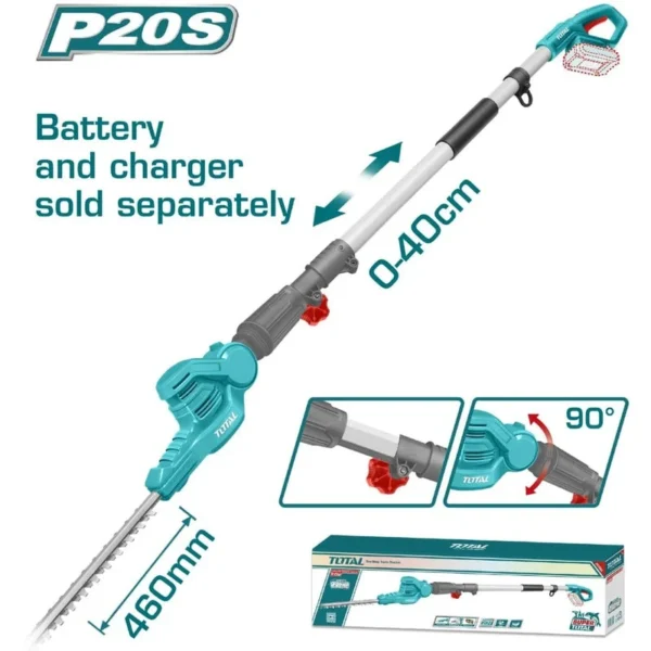 CORTASETOS INALAMBRICA EXPANDIBLE 0-40CM 20V CARGADOR Y BATERIA SE VENDEN POR SEPARADOR TOTAL (TPHT201601)