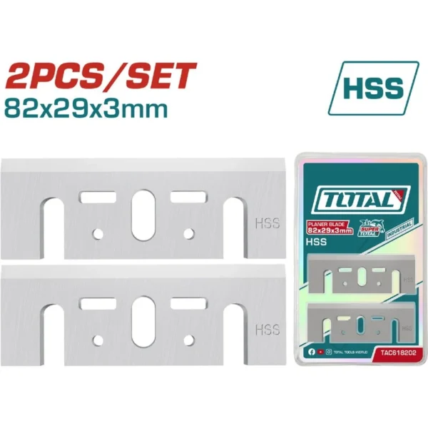 HOJA PARA CEPILLO ELECTRICO (82X29X3MM) COMPATIBLE CON (UTL5508216-UTL7508226) INDUSTRIAL TOTAL (TAC618202)