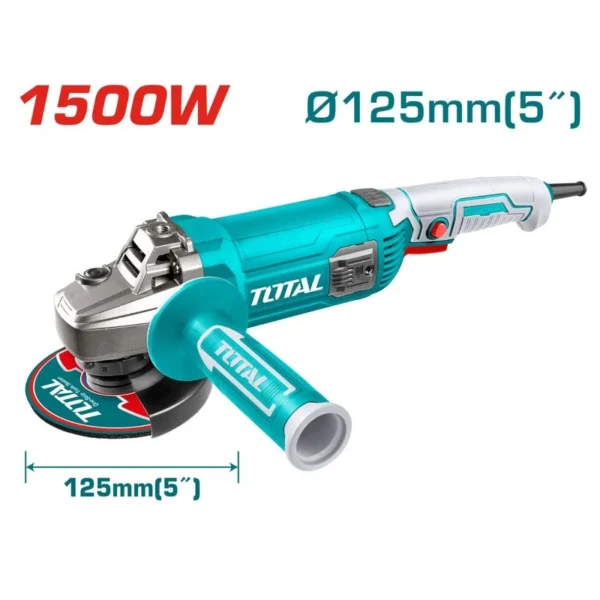 PULIDORA 5" 1500W INCLUYE MANGO AUXILIAR INDUSTRIAL TOTAL (UTG11512536)