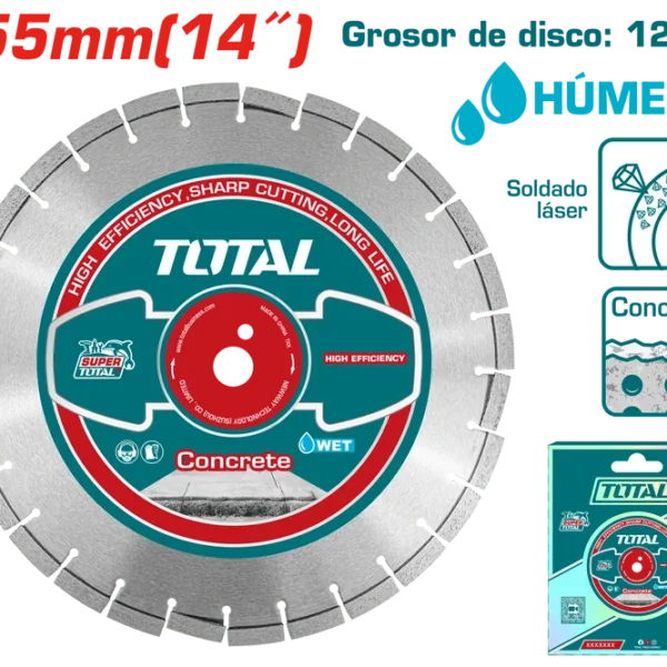 DISCO DIAMANTADO SEGMENTADO 14" CONCRETO INDUSTRIAL SUPER TOTAL (TAC2113552)