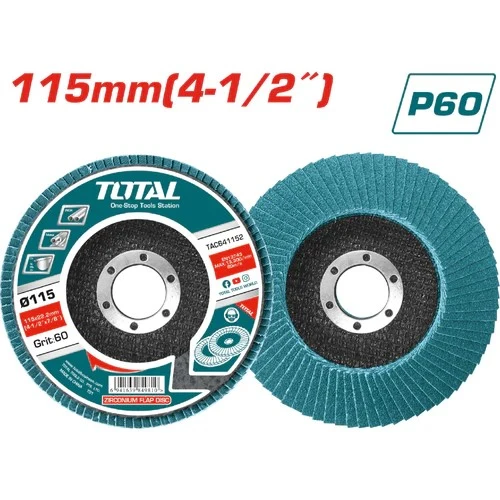 DISCO FLAP 4" GRANO 60 EJE 5/8 (100X16MM) SUPER TOTAL (TAC6310060)